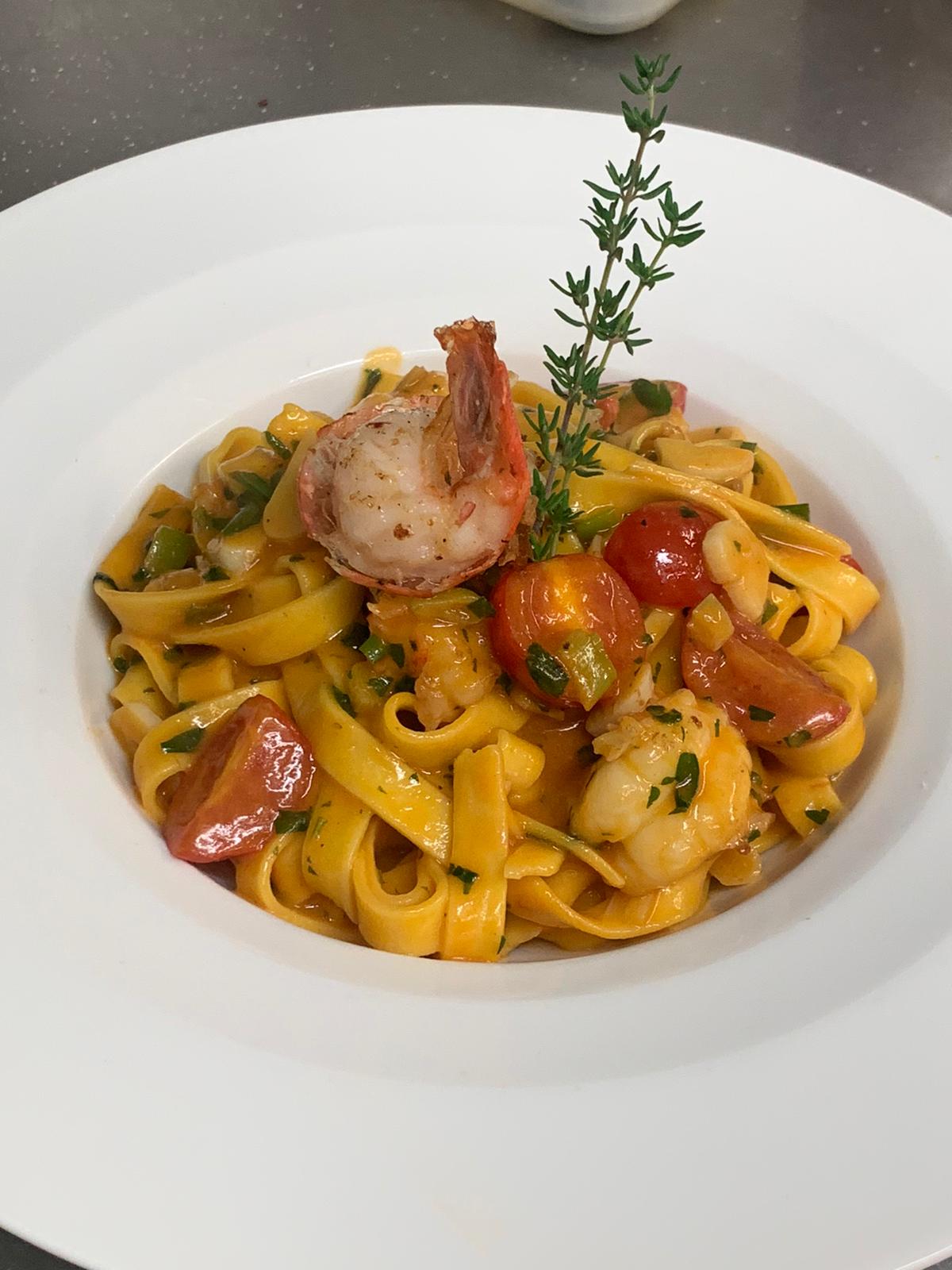 hausgemachte Tagliatelle "Scampi"