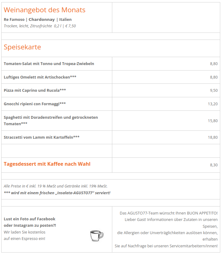 Mittagskarte picture